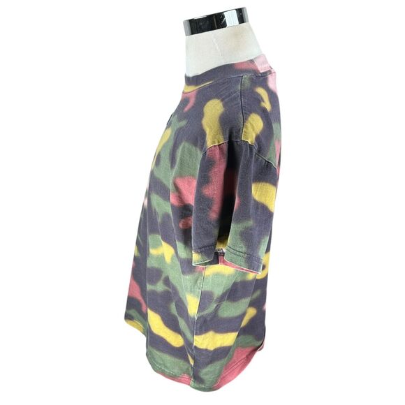 ME Melody Ehsani T-Shirt Women’s Large Camo Tie Dye Short Sleeve Boxy Fit Cotton - Picture 4 of 10